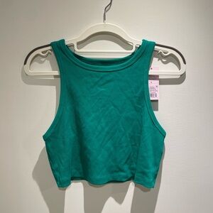 Wild Fable Vibrant Green Sleeveless Crop Top